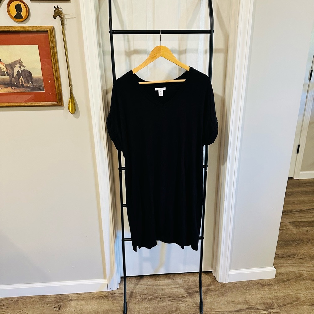 Daily/Ritual Black Flowy Comfy Dress